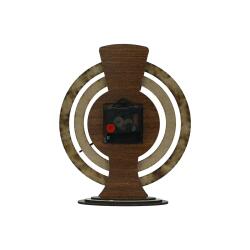 e38 KAYSERİ SAAT KULESİ AHŞAP TAKVİMLİ MASA SAATİ 25x20 cm- 6009 - 3