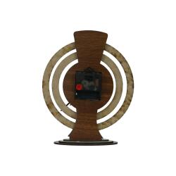 e38 KAYSERİ ŞAHRUK KÖPRÜSÜ AHŞAP TAKVİMLİ MASA SAATİ 25x20 cm- 6010 - 3
