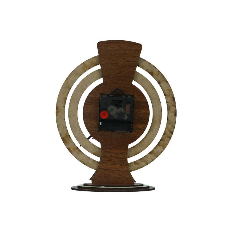 e38 KAYSERİ ŞAHRUK KÖPRÜSÜ AHŞAP TAKVİMLİ MASA SAATİ 25x20 cm- 6010 - 3