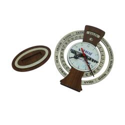 e38 KAYSERİ ŞAHRUK KÖPRÜSÜ AHŞAP TAKVİMLİ MASA SAATİ 25x20 cm- 6010 - 4