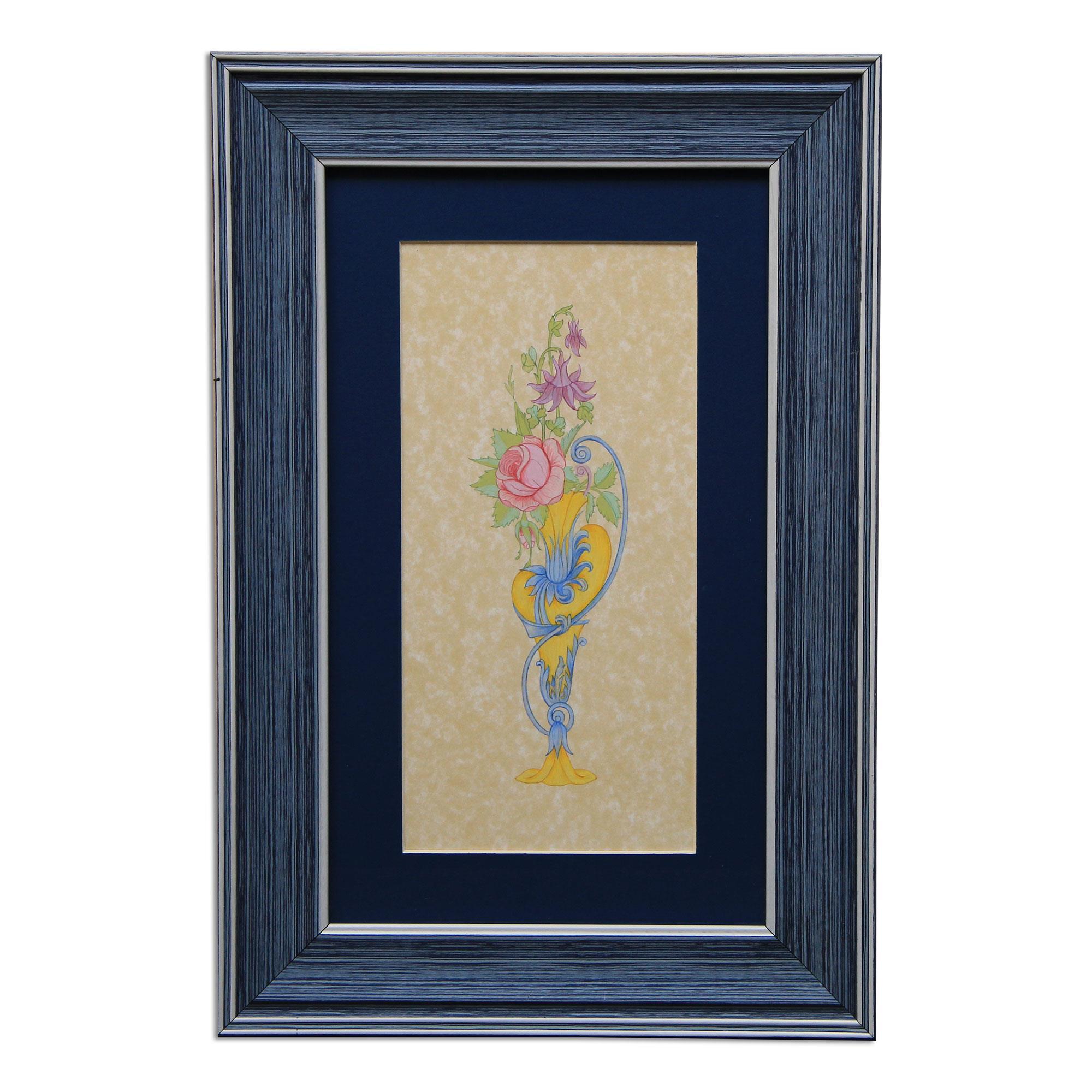 e38 EL İŞÇİLİĞİ ŞÜKUFE TABLO  ( REPRODÜKSİYON ) 46 * 31 cm - 2710