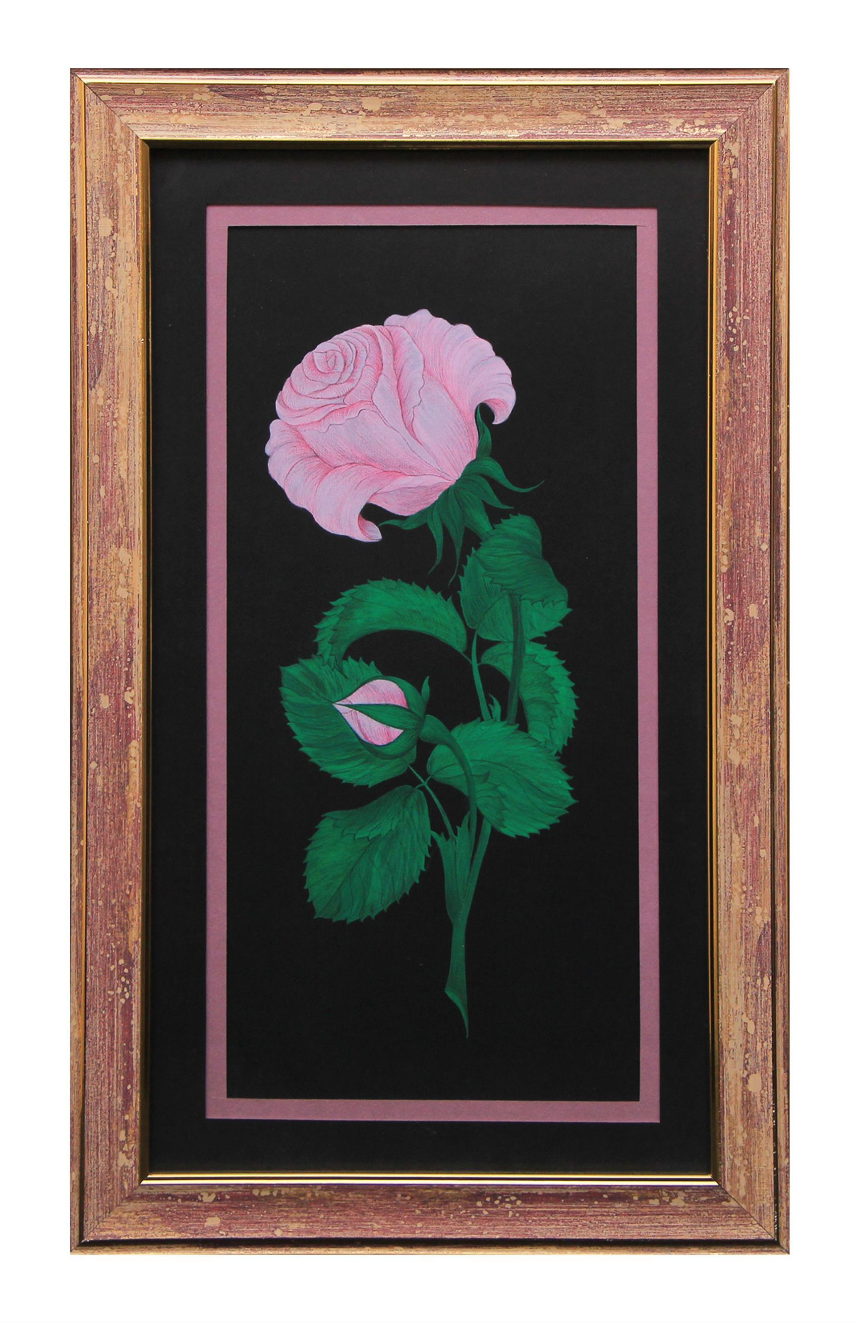 e38 EL İŞÇİLİĞİ ŞÜKUFE TEZHİP TABLO  ( REPRODÜKSİYON ) 58*35 cm - 4745