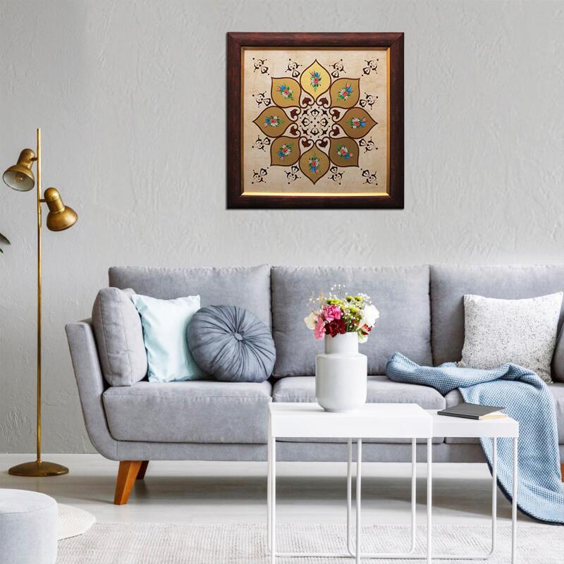 e38 EL İŞÇİLİĞİ TARAMA BUKETLİ KALEMİŞİ TABLO 98*98 cm - 4478 - 3