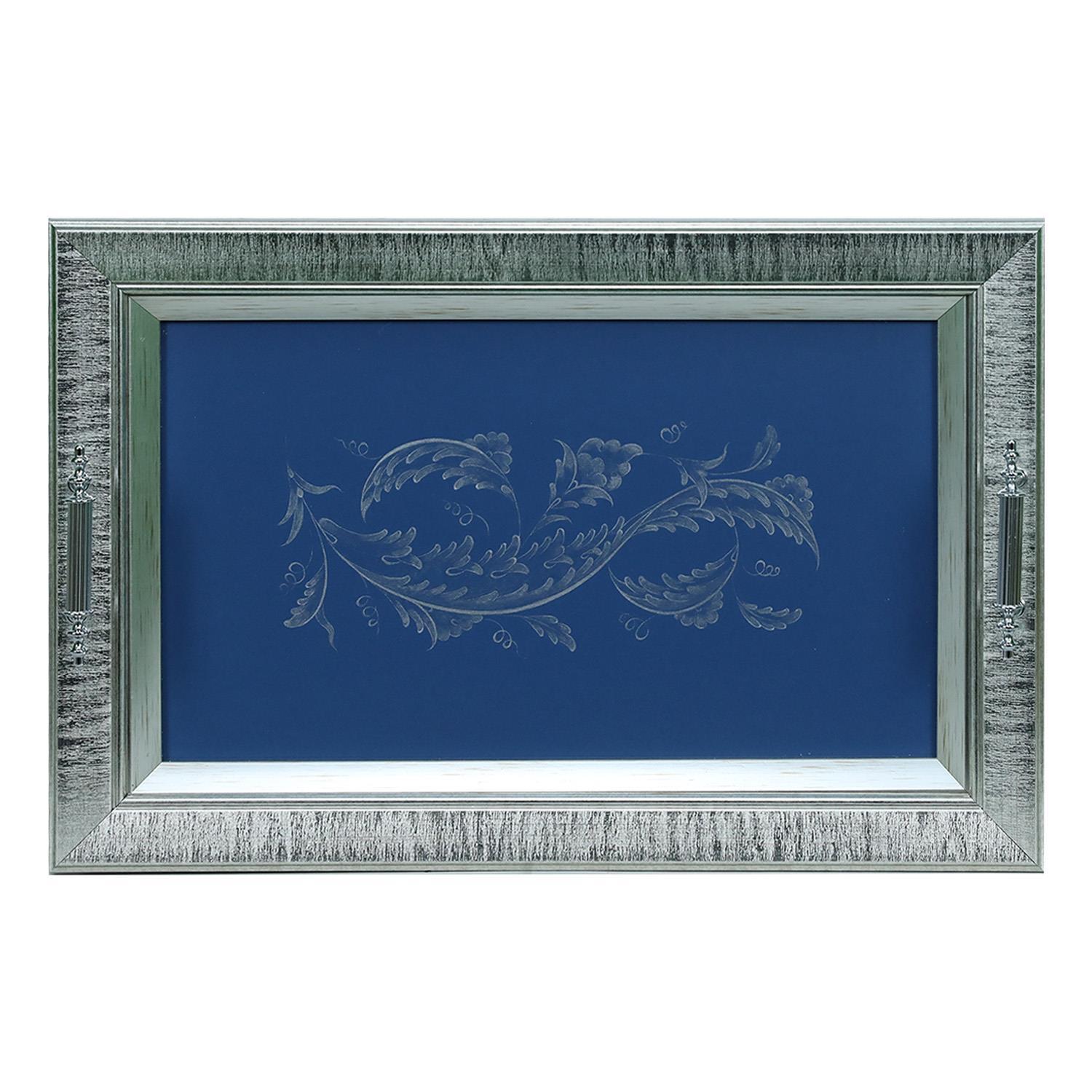 e38 EL İŞÇİLİĞİ TEZHİP BOYAMA TEPSİ 51*34 cm - 5839