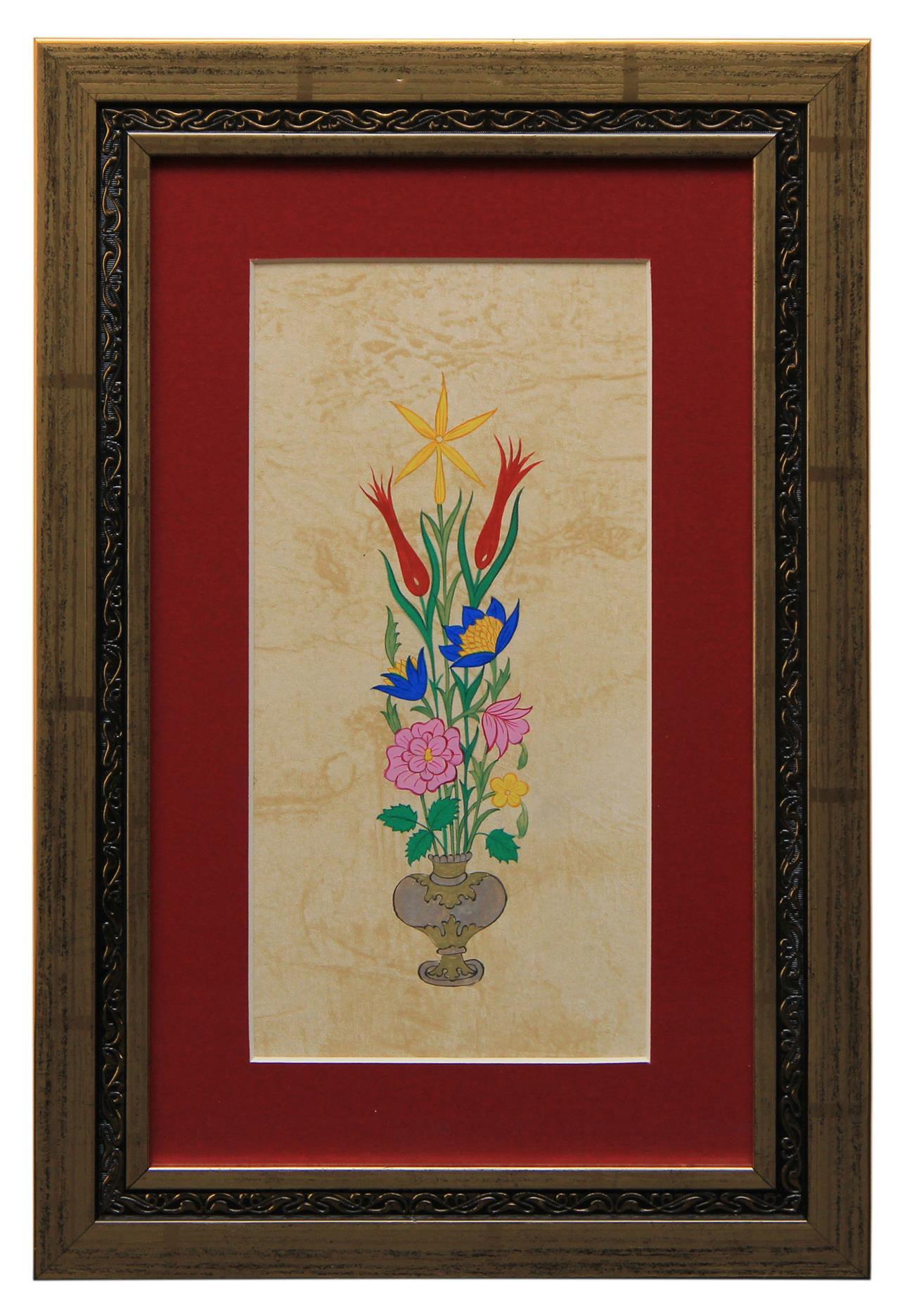 e38 EL İŞÇİLİĞİ VAZOLU BUKET 41*28 cm - 1796