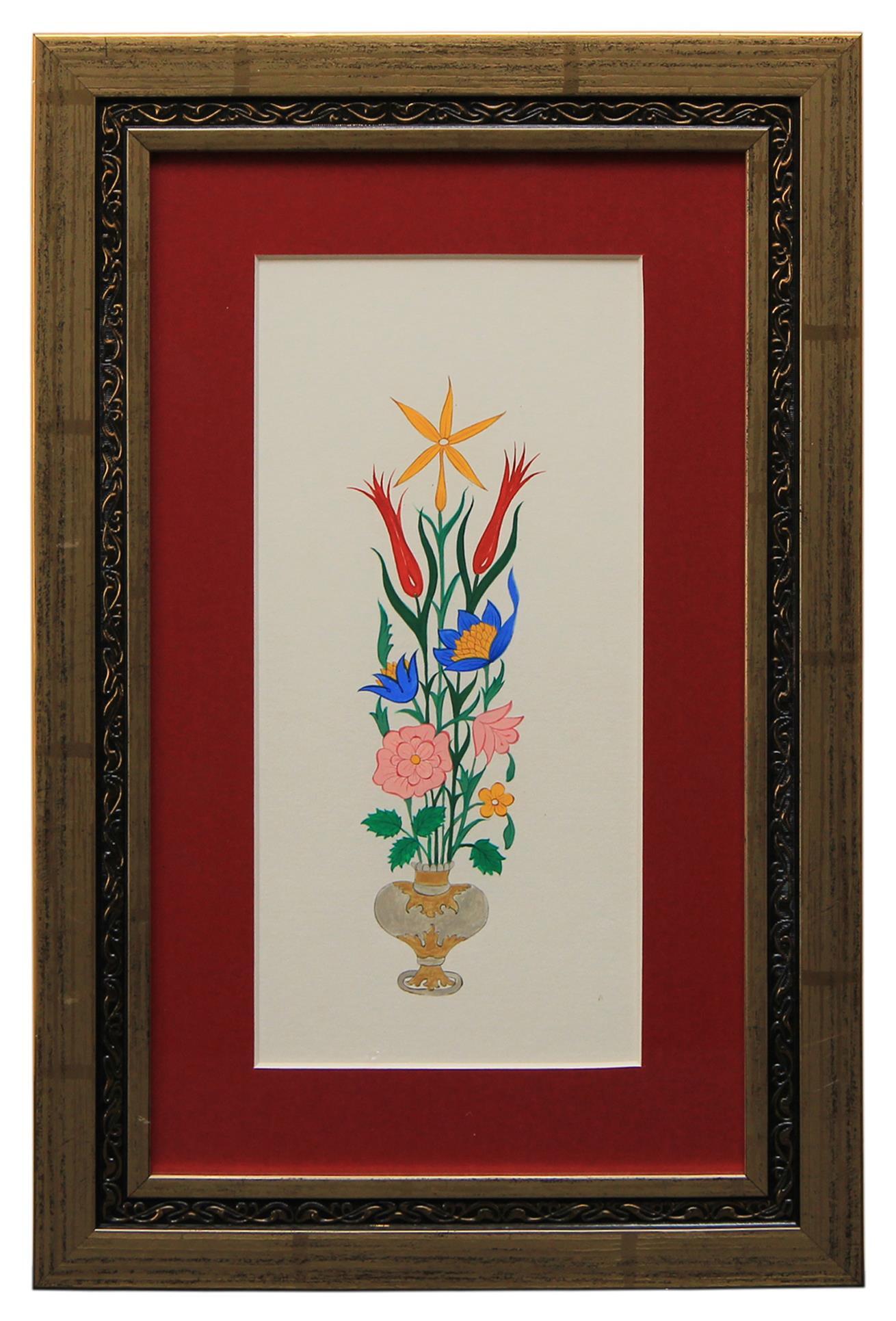 e38 EL İŞÇİLİĞİ VAZOLU BUKET - 41*27 cm - 1797