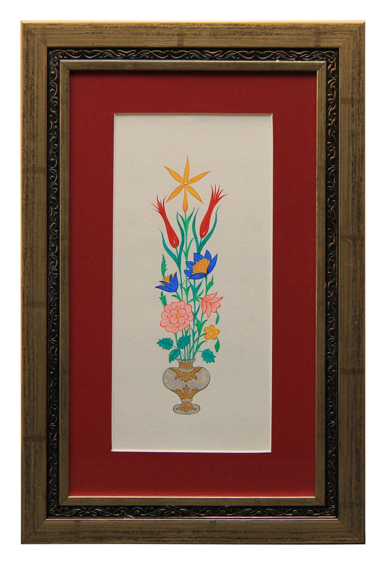 e38 EL İŞÇİLİĞİ VAZOLU BUKET 41*28 cm - 1799