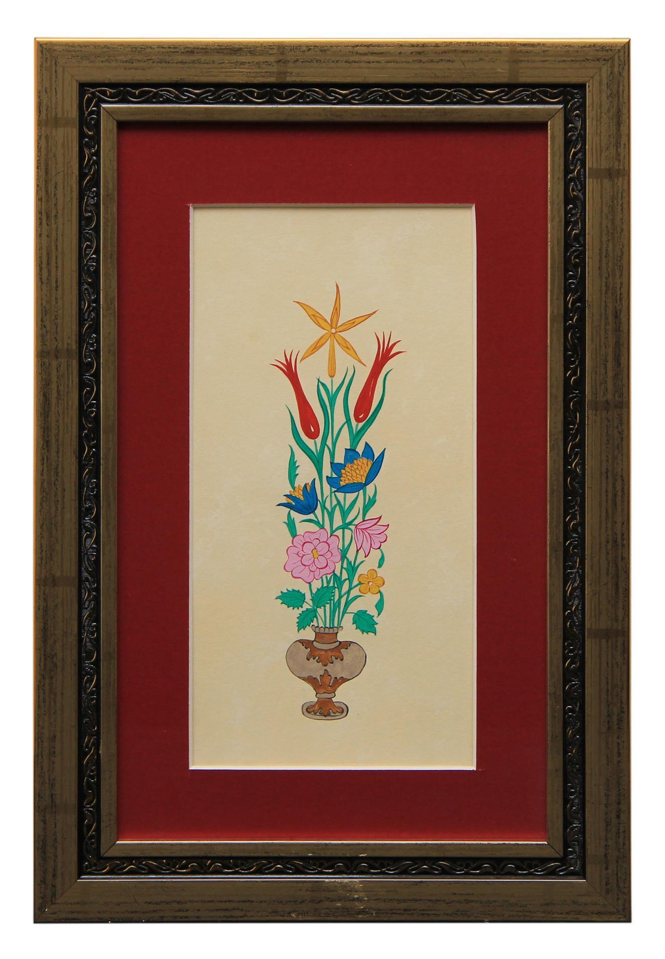 e38 EL İŞÇİLİĞİ VAZOLU BUKET 41*27 cm - 1810