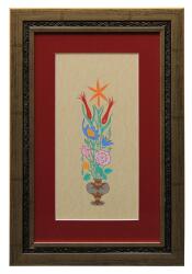 e38 EL İŞÇİLİĞİ VAZOLU BUKET 41*27 cm - 1812 - e38