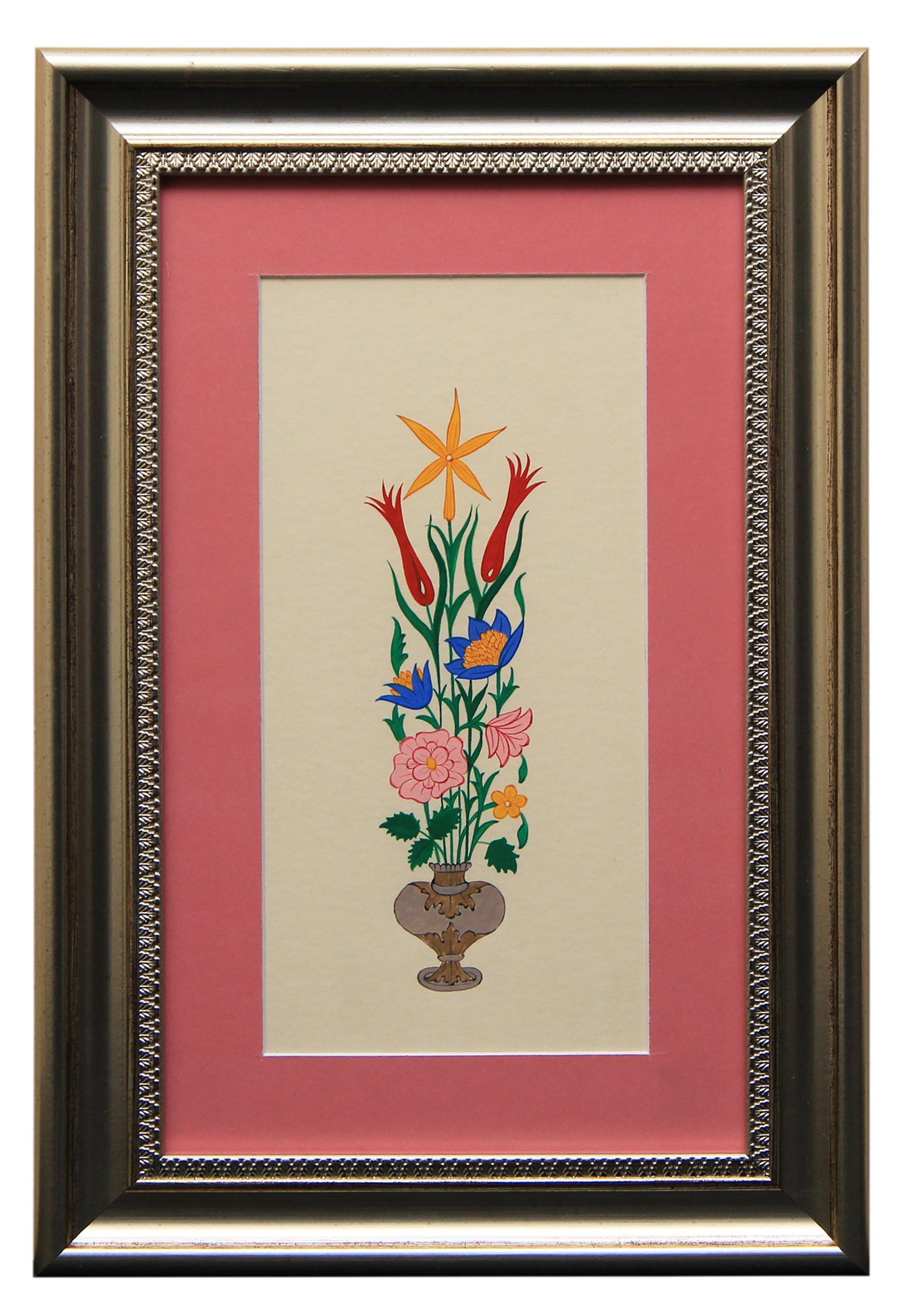 e38 EL İŞÇİLİĞİ VAZOLU BUKET 41*28 cm - 1793
