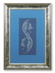 e38 EL İŞÇİLİĞİ YAPRAK MOTİFLİ TEZHİP TABLO 54*38 cm - 5113 - e38